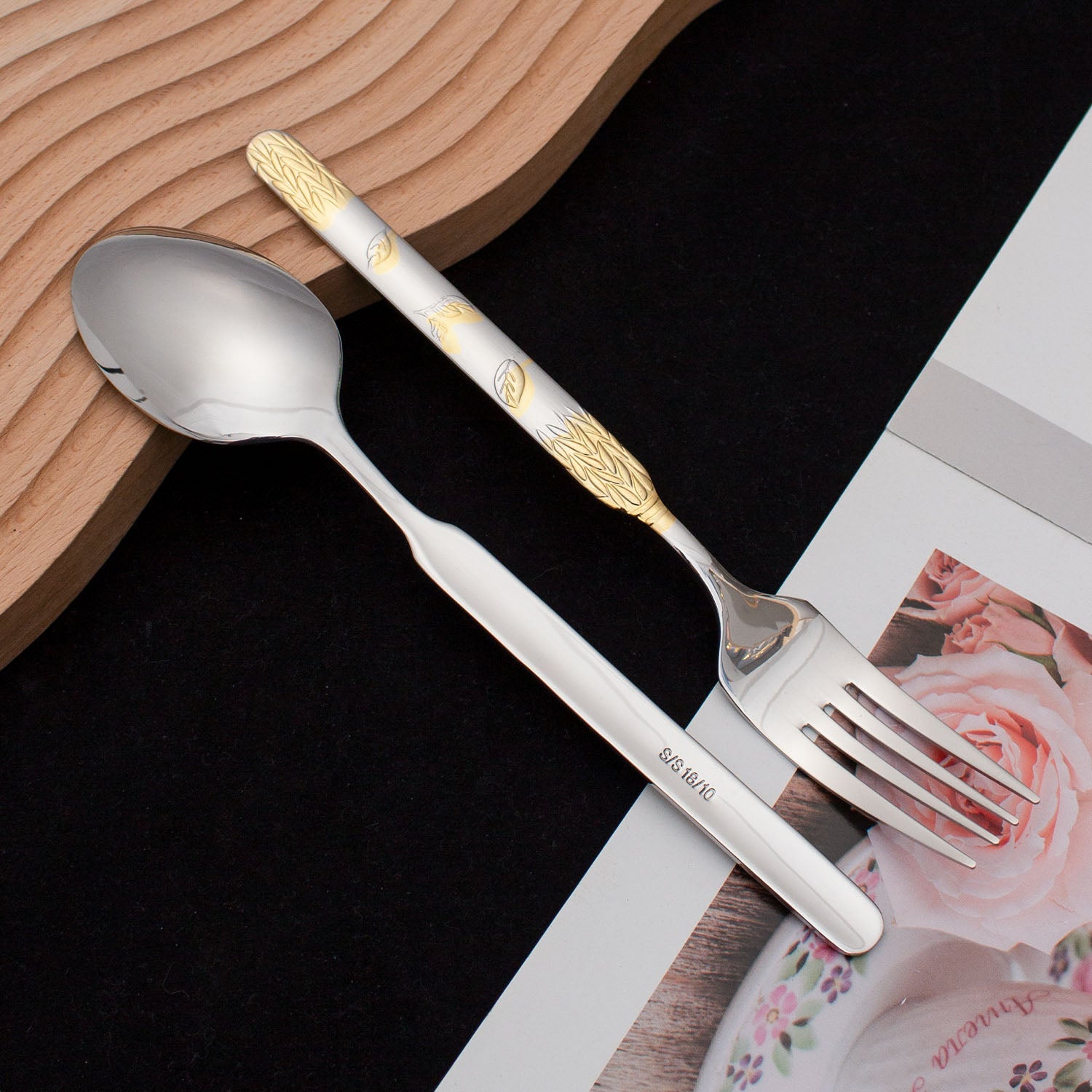Glara Home leaf Design Cutlery Set – Luxury Meets Functionality - GLARA HOME