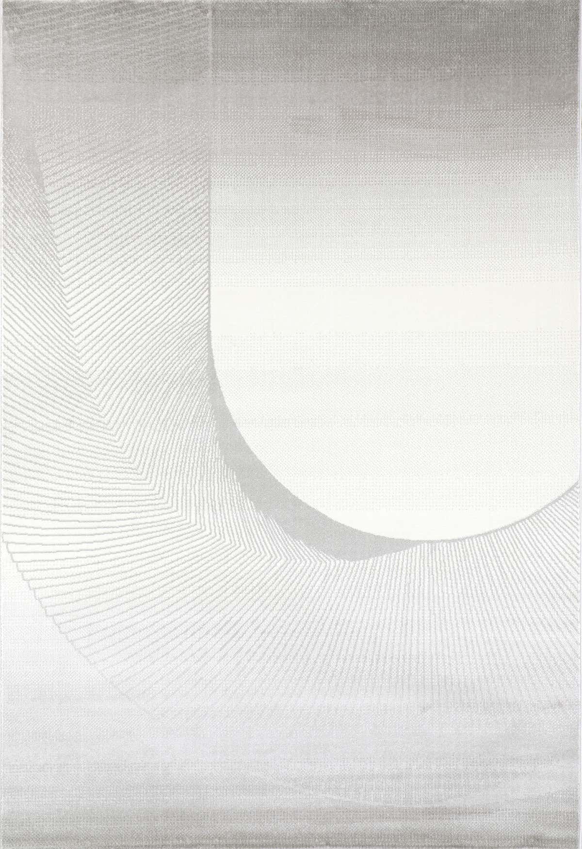 Glara “LUMORA” Light Curve Area Rug – Ivory & Soft Grey ( TY 08 ) - GLARA HOME