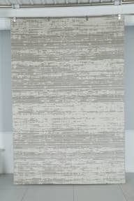 Glara “STRATA” Linear Textured Area Rug – Ivory & Soft Grey ( WX- 01 ) - GLARA HOME
