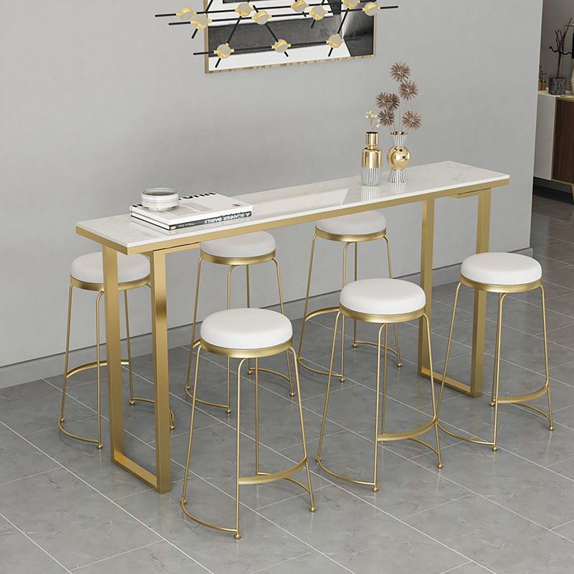 Gold Aura Bar Stool - GLARA HOME