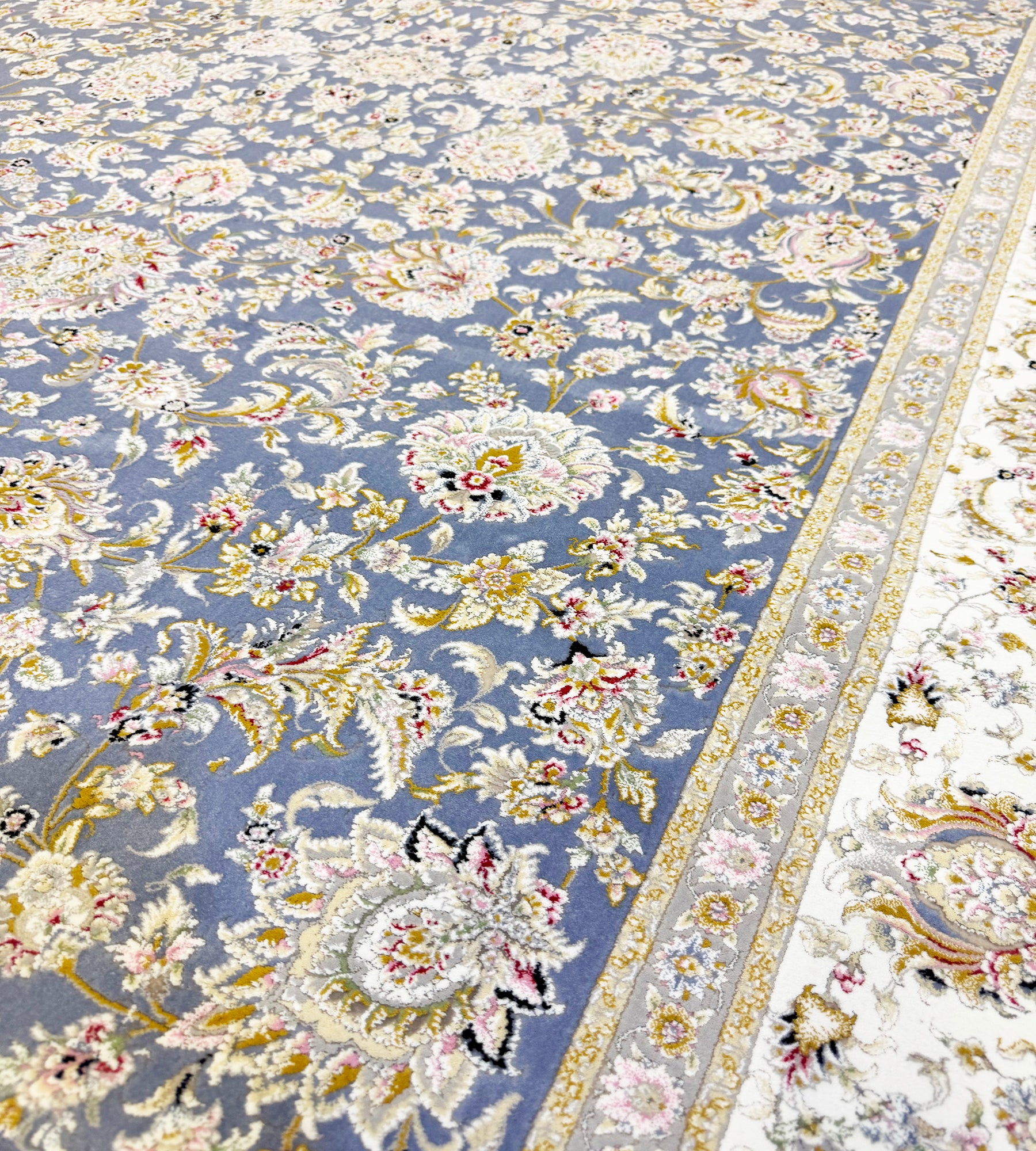Golpar 1500 Reed Blue Persian Area Rug - GLARA HOME