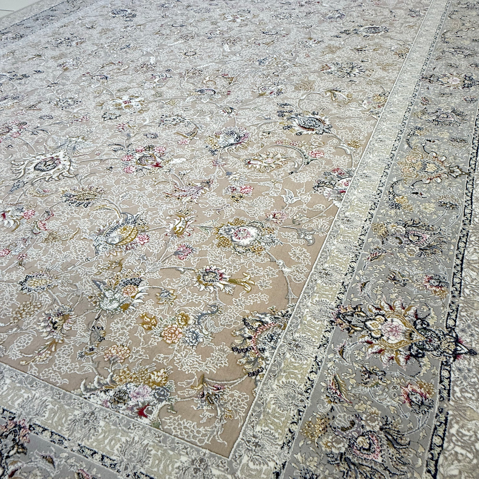 Golpar Beige 1500 Reed Persian Area Rug - GLARA HOME