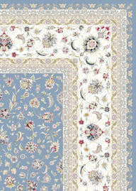 Golrokh 1500 Reed Blue Persian Rug - GLARA HOME