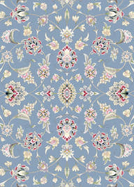 Golrokh 1500 Reed Blue Persian Rug - GLARA HOME