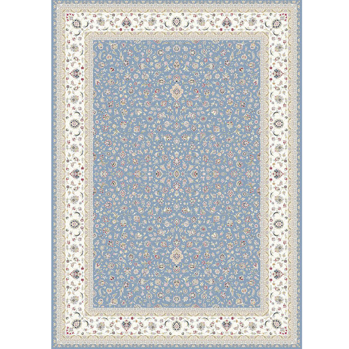 Golrokh 1500 Reed Blue Persian Rug - GLARA HOME