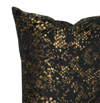 Green & Gold Throw Pillow Cover - GLARA HOME