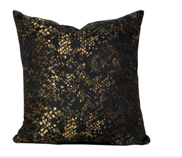 Green & Gold Throw Pillow Cover - GLARA HOME