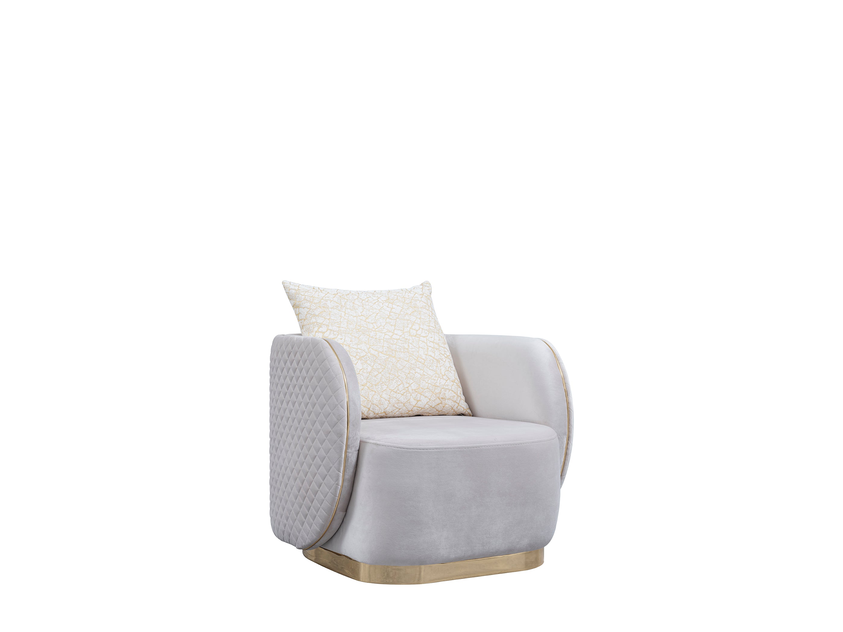 Gusto Sofa ( Max01 Cream/ Gold - GLARA HOME