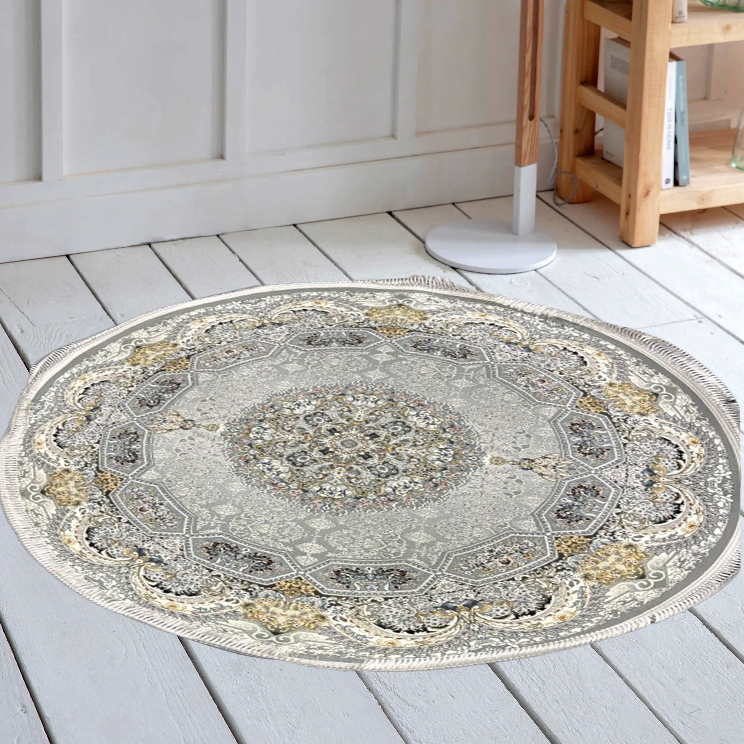 Haliday  1200 Reed Round Rug - GLARA HOME