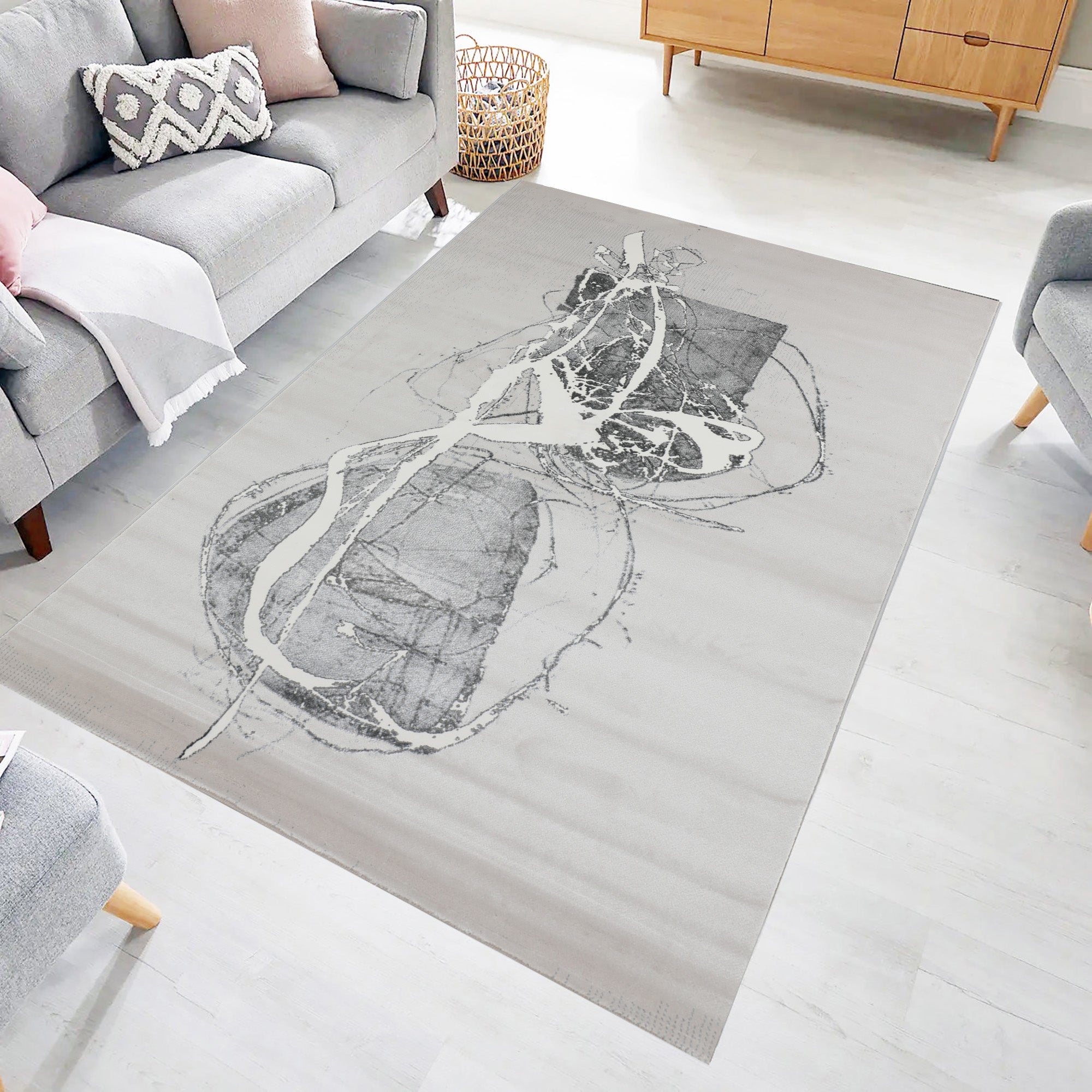 Harmony Modern Abstract Area Rug (FY-02) - GLARA HOME