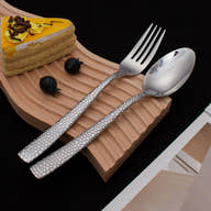 Honey Comb Silver/ Gold Spoon & Forks - GLARA HOME