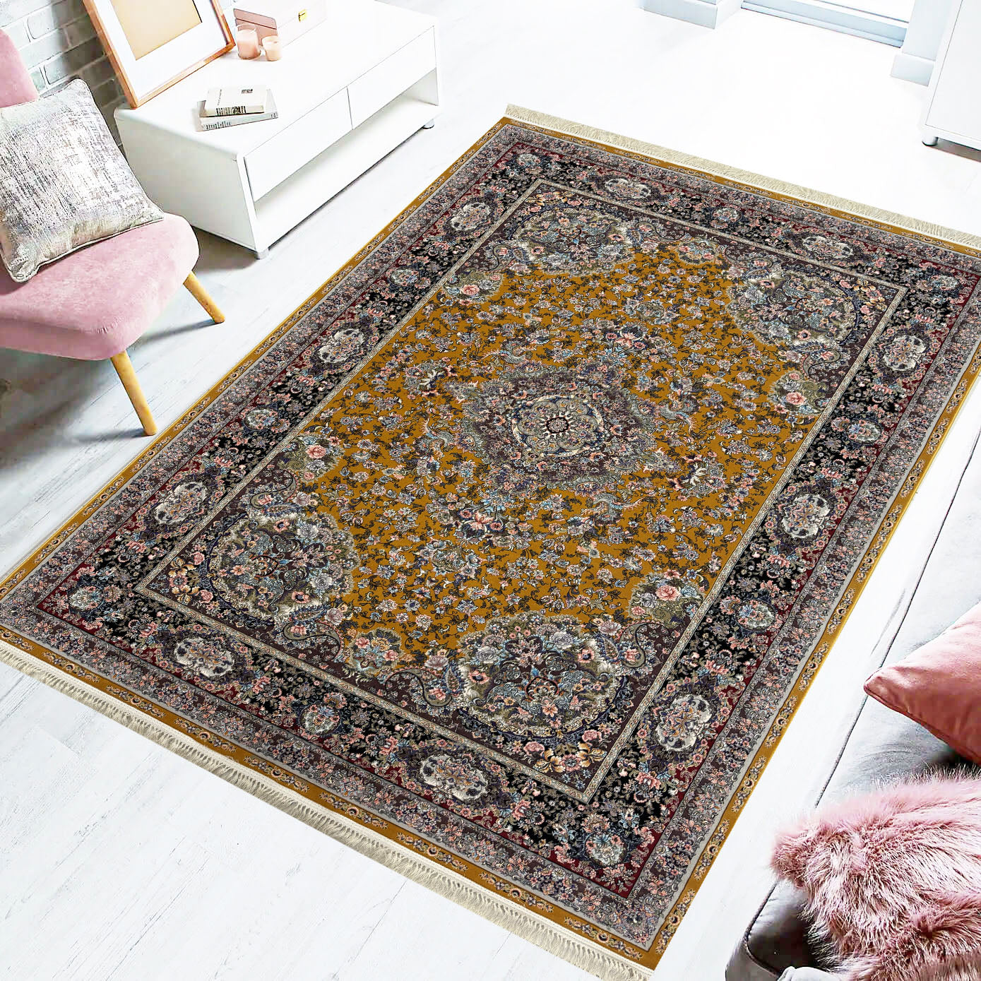 Khatibi 1200 Reed Persian Rug - GLARA HOME