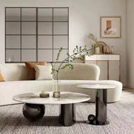 LUXOR Duet – Titanium & Sintered Stone Table Set - GLARA HOME