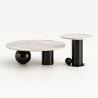 LUXOR Duet – Titanium & Sintered Stone Table Set - GLARA HOME