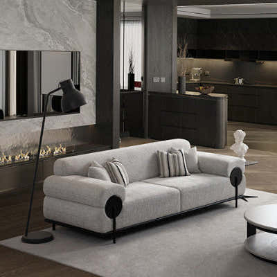 Loft Cream Sofa - GLARA HOME