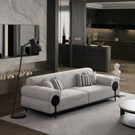 Loft Cream Sofa - GLARA HOME