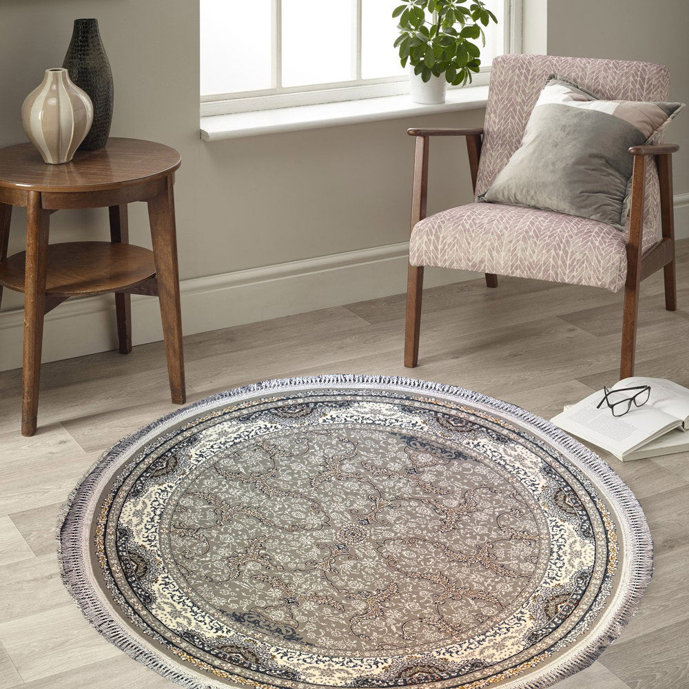Lotoos 700 Reed Round Rug - GLARA HOME