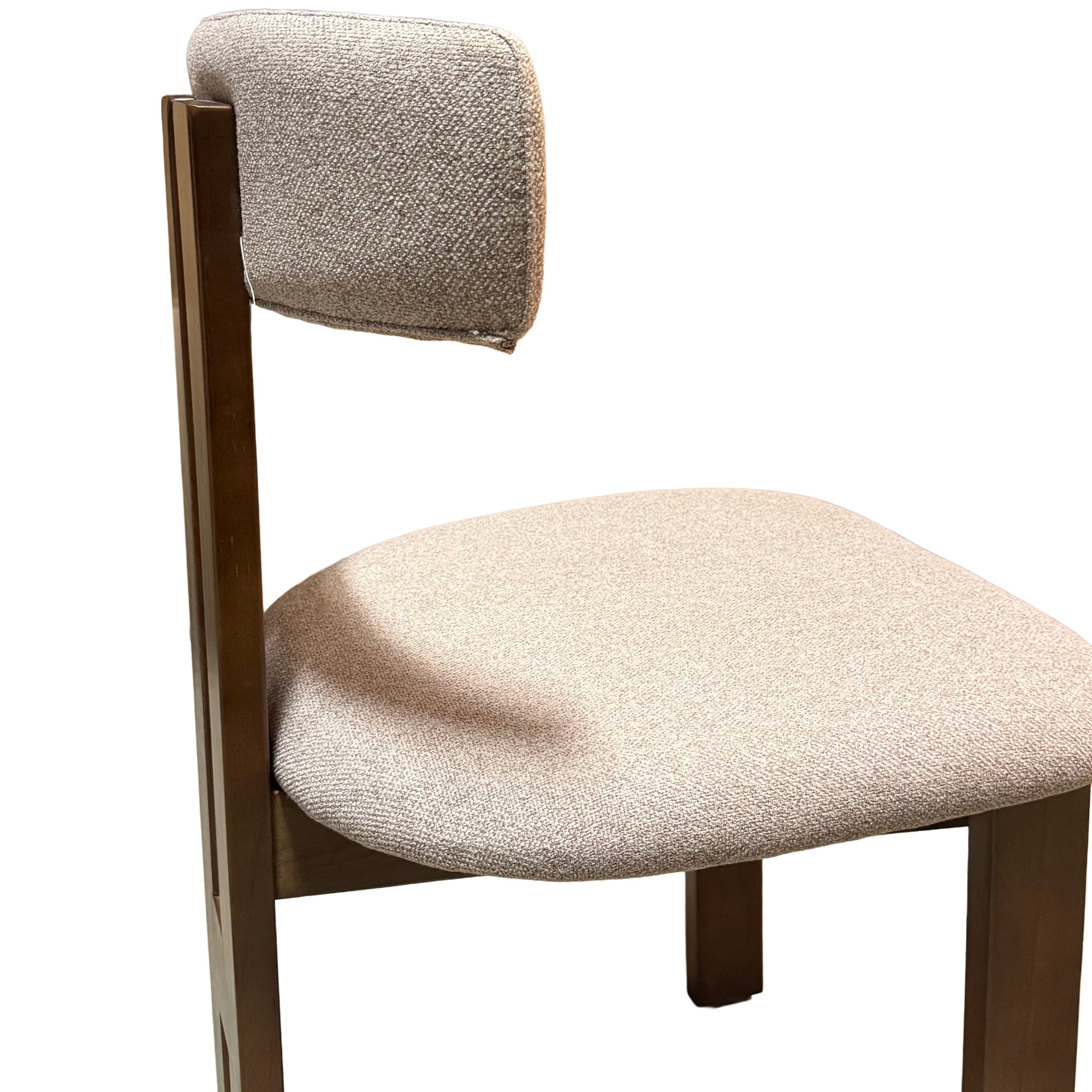 Lumix Ash Wood Dining Chair – Linen Upholstered Modern Chair - GLARA HOME