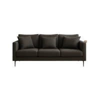 Luna Charcoal 3-Seater Sofa (22SCSFT006-2080) - GLARA HOME