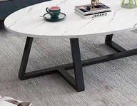 Luna MDF Marble Look Coffee Table - GLARA HOME