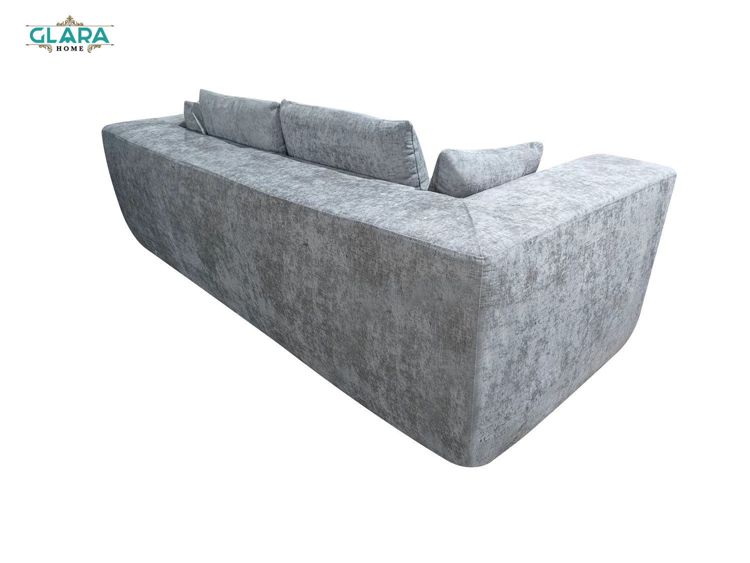 Modern Minimalist Compressor Sofa – Light Grey Chenille Elegance - GLARA HOME