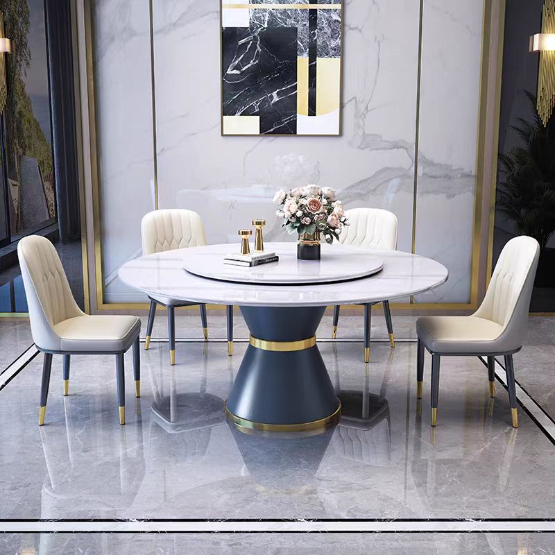 NA017 Slate Carbon Round Dining Table - GLARA HOME