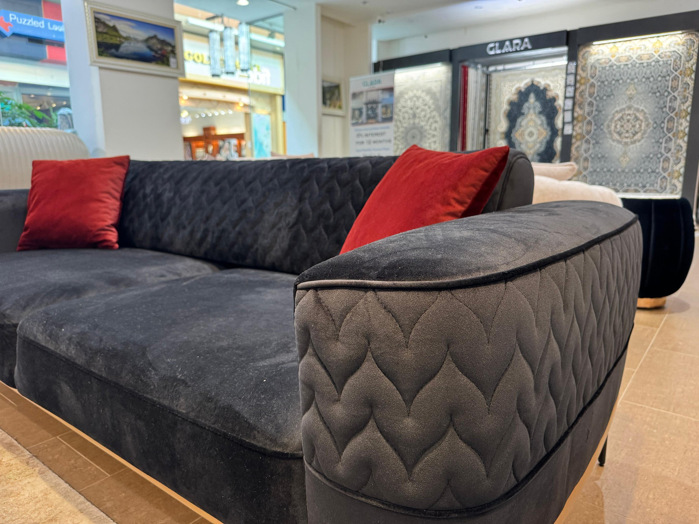 New Casa Sofa ( Soft22 Black ) - GLARA HOME