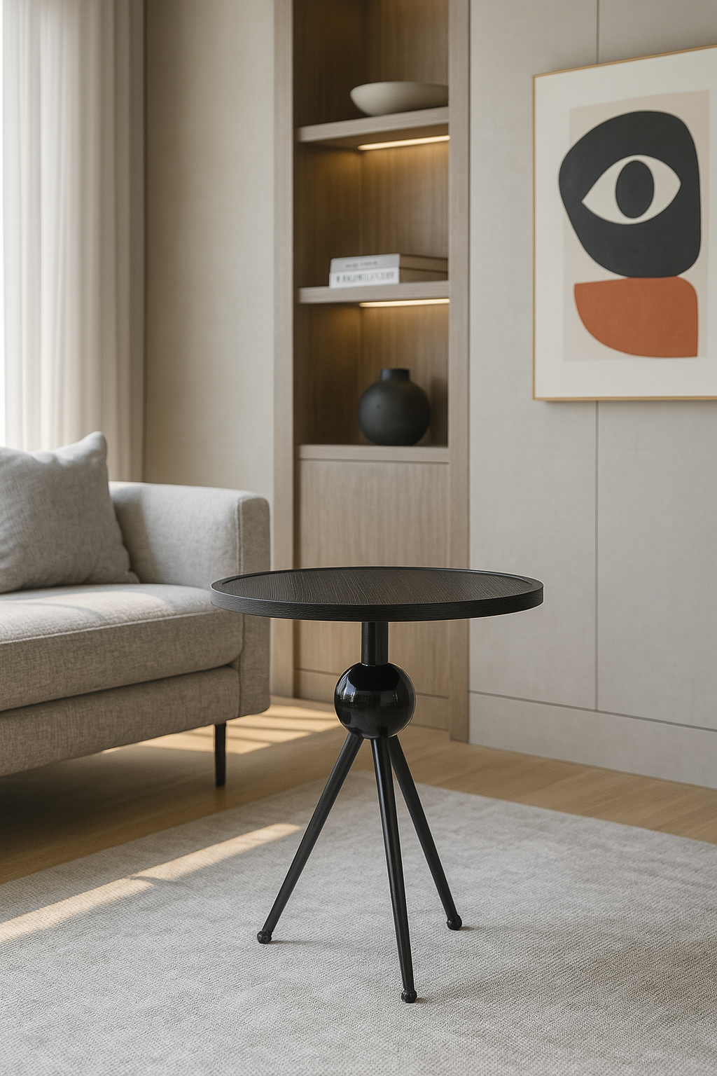 Orbia Tripod Side Table - GLARA HOME
