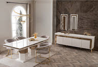 Palermo Console ( Gold ) - GLARA HOME