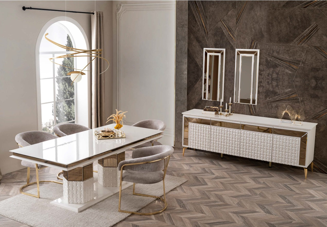 Palermo Console ( Gold ) - GLARA HOME