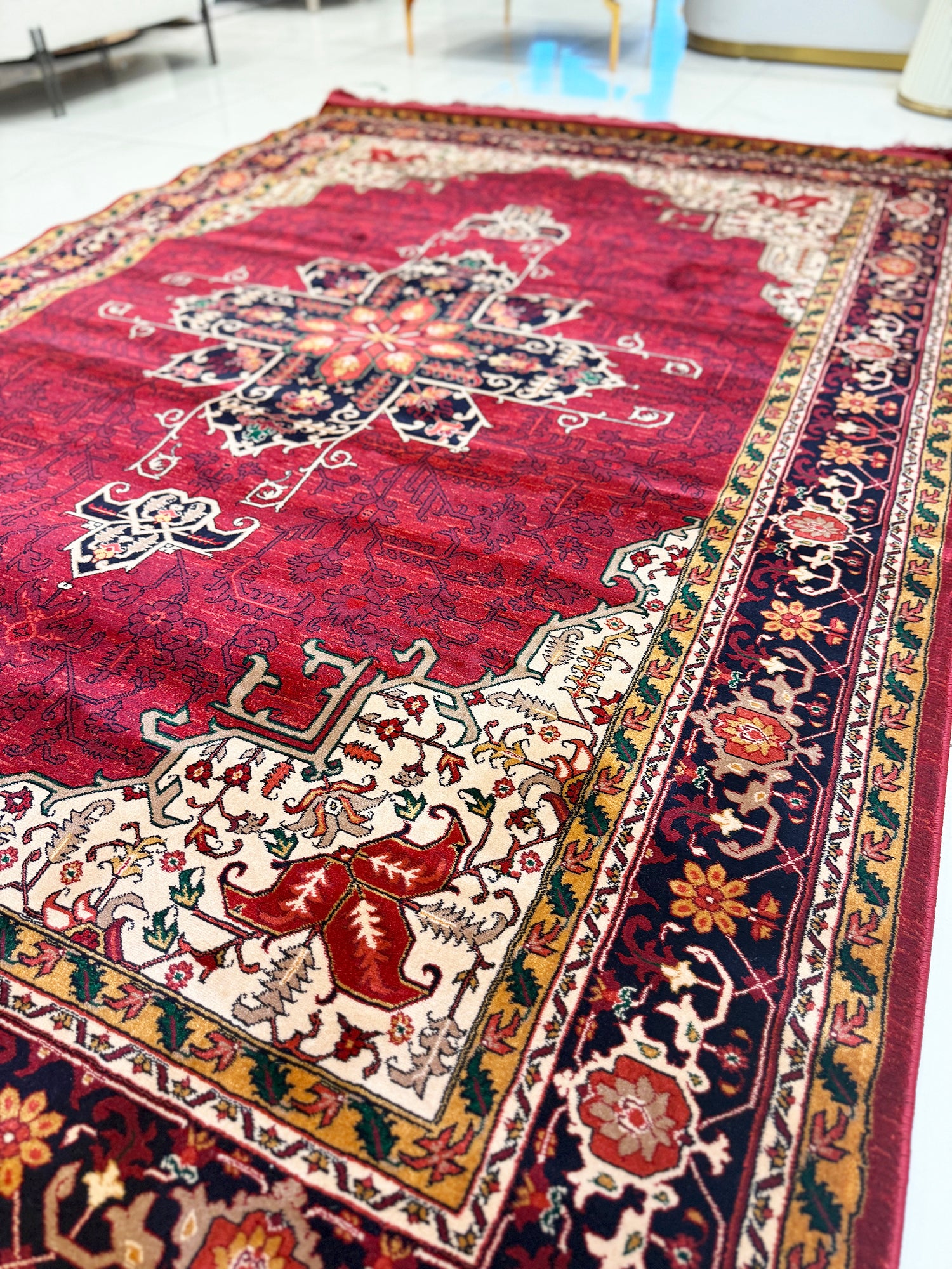 Persian Qashqai Red Area Rug ( Code 280 ) - GLARA HOME