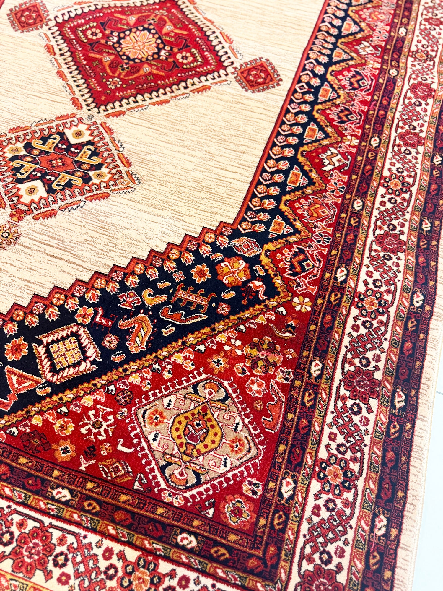 QASHQAI 700 Reed Classic Persian Area Rug ( Code 261 ) - GLARA HOME