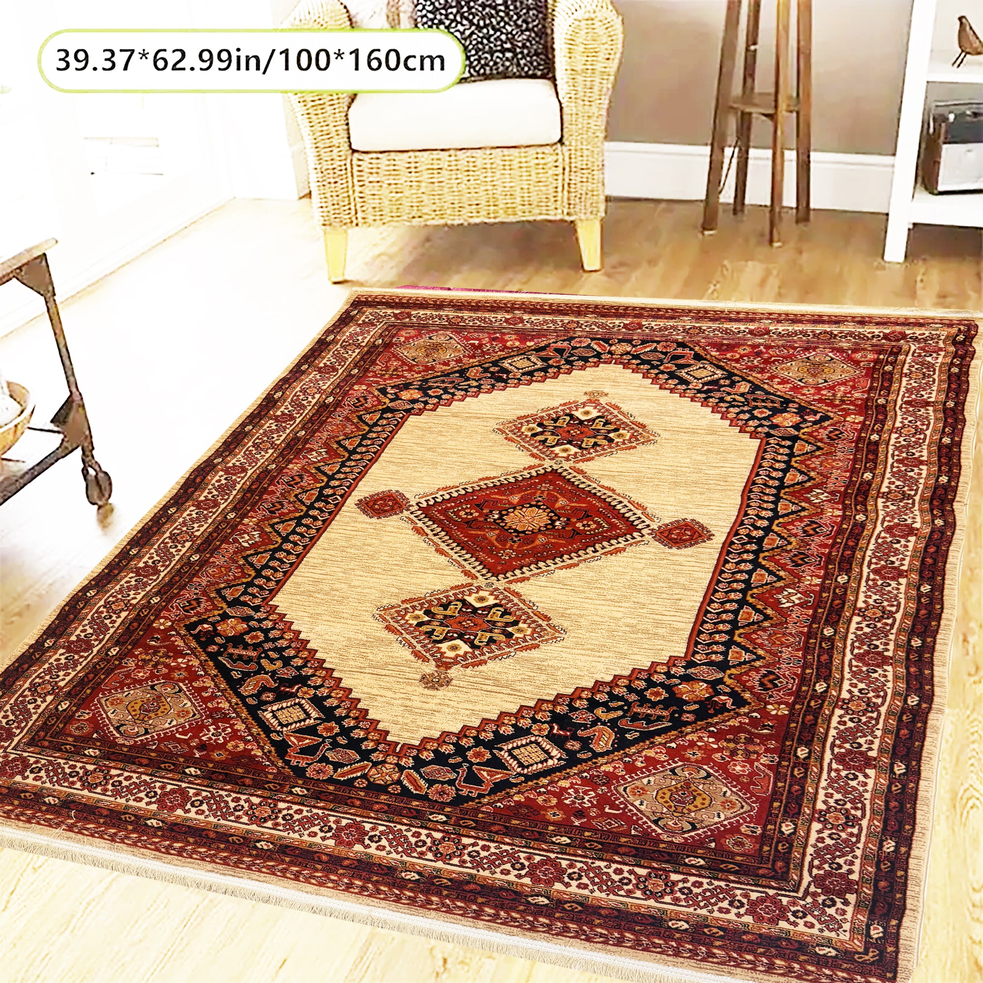 QASHQAI 700 Reed Classic Persian Area Rug ( Code 261 ) - GLARA HOME