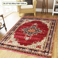 Qashqai Traditional Persian Rug 700 Reed – Red Floral Medallion | Glara Shop ( Code 260) - GLARA HOME