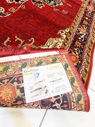 Qashqai Traditional Persian Rug 700 Reed – Red Floral Medallion | Glara Shop ( Code 260) - GLARA HOME