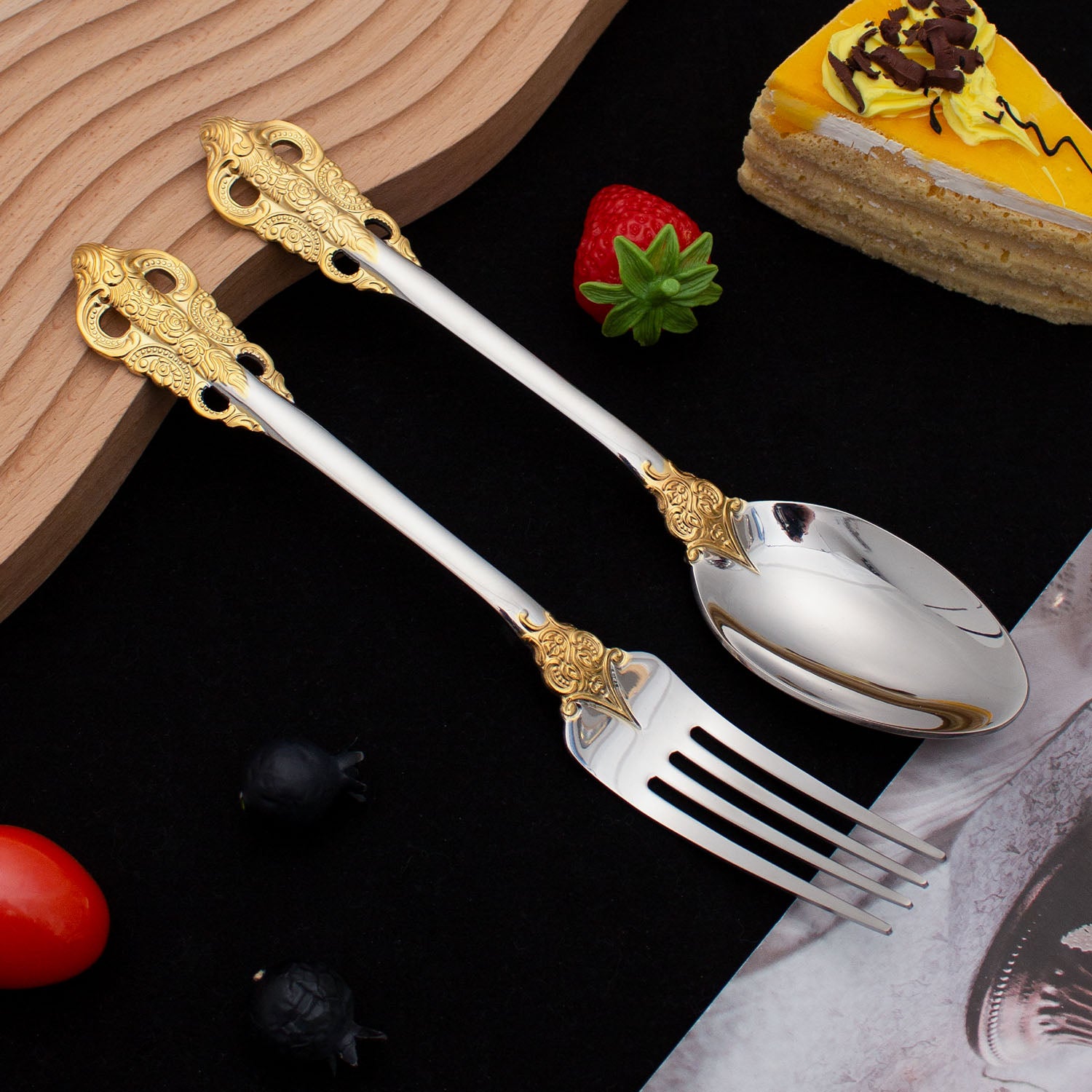 Royal Heritage Gold Flatware Set - GLARA HOME