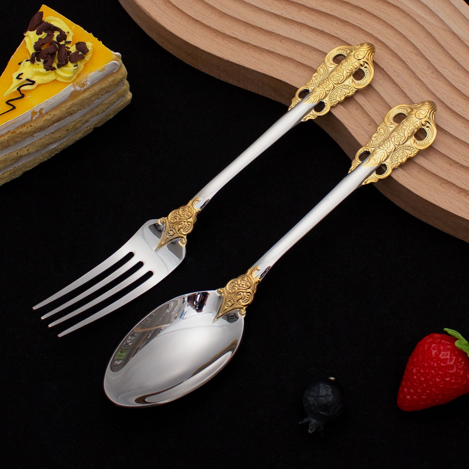 Royal Heritage Gold Flatware Set - GLARA HOME