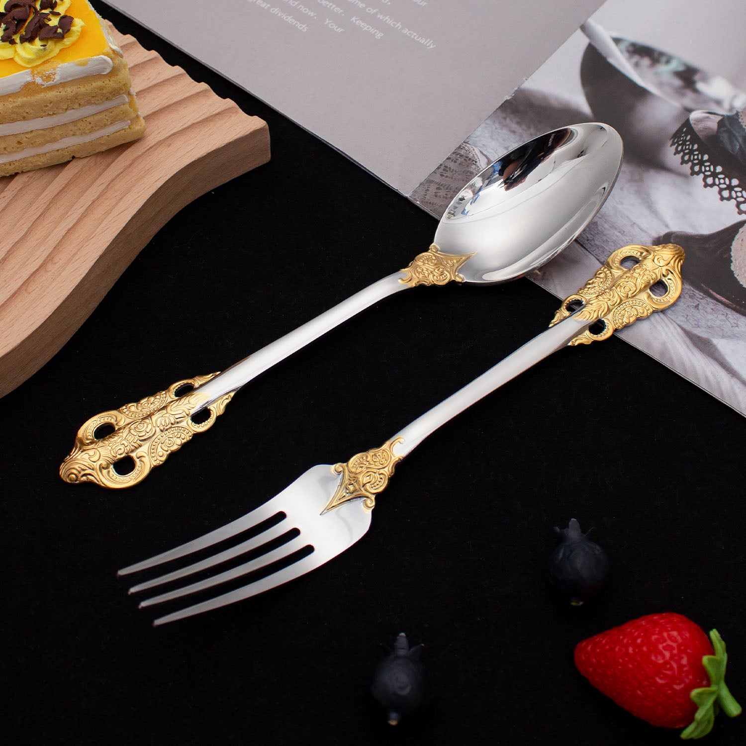 Royal Heritage Gold Flatware Set - GLARA HOME