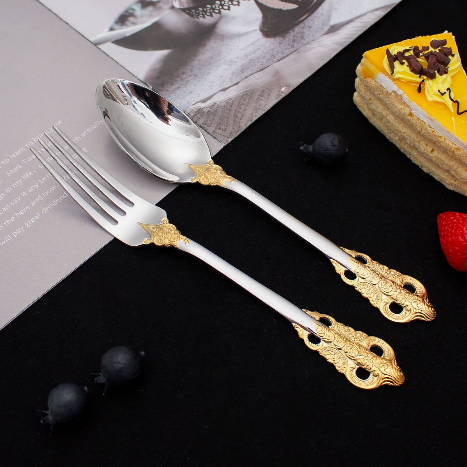 Royal Heritage Gold Flatware Set - GLARA HOME