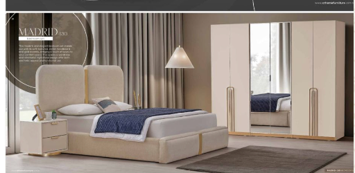 customer order kind bed frame and side table with dresser