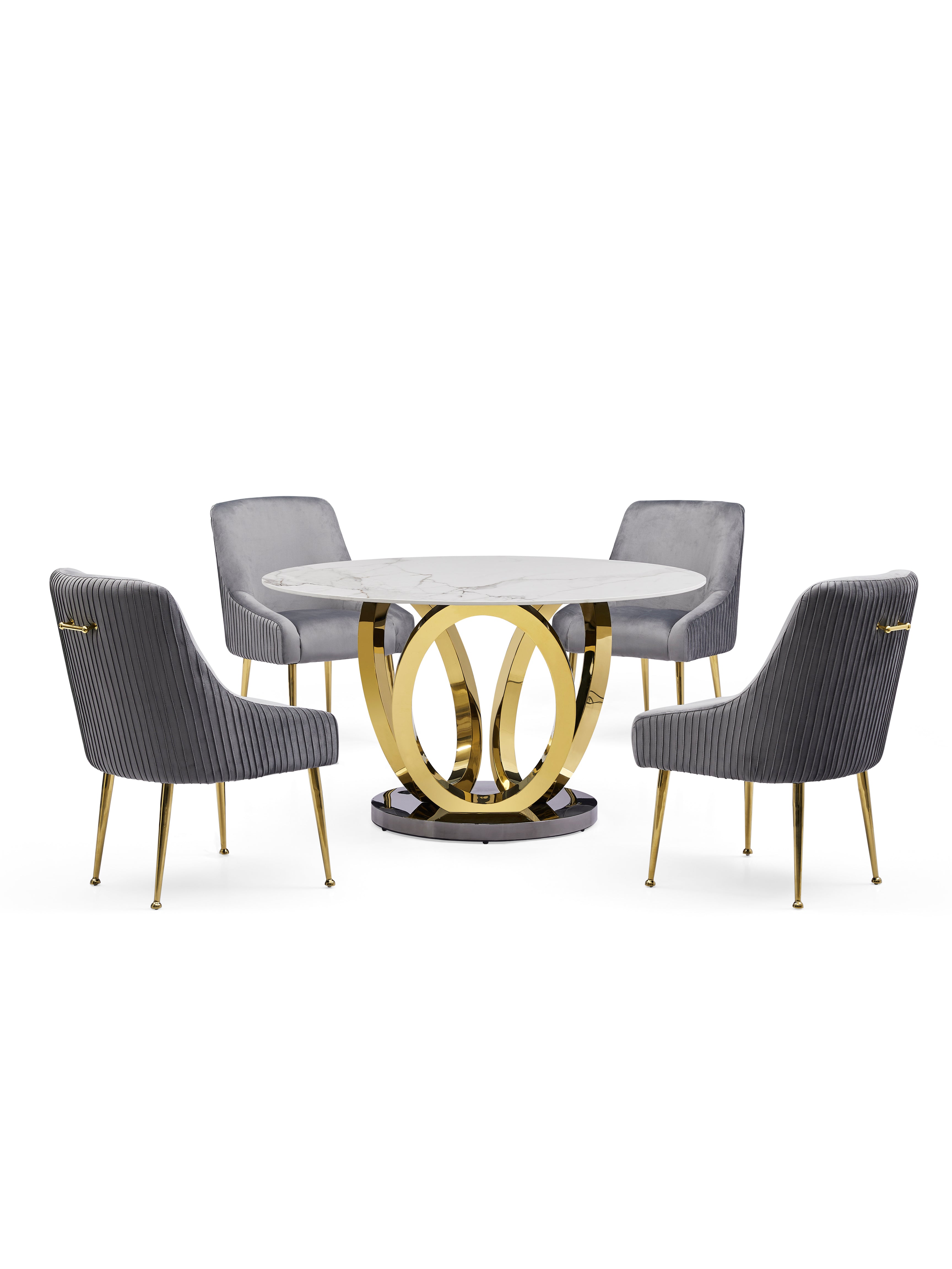 TB16 Dining Table (White porcelain) - GLARA HOME