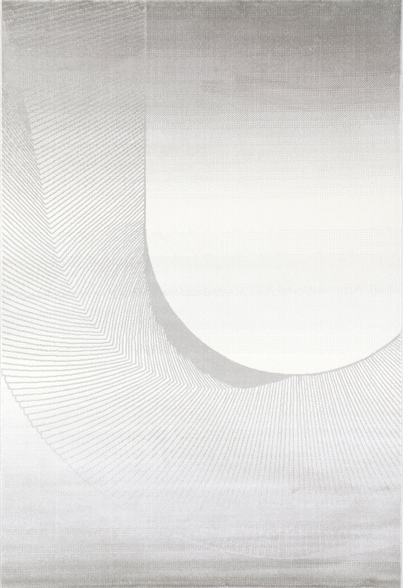 Glara “LUMORA” Light Curve Area Rug – Ivory & Soft Grey ( TY 08 )