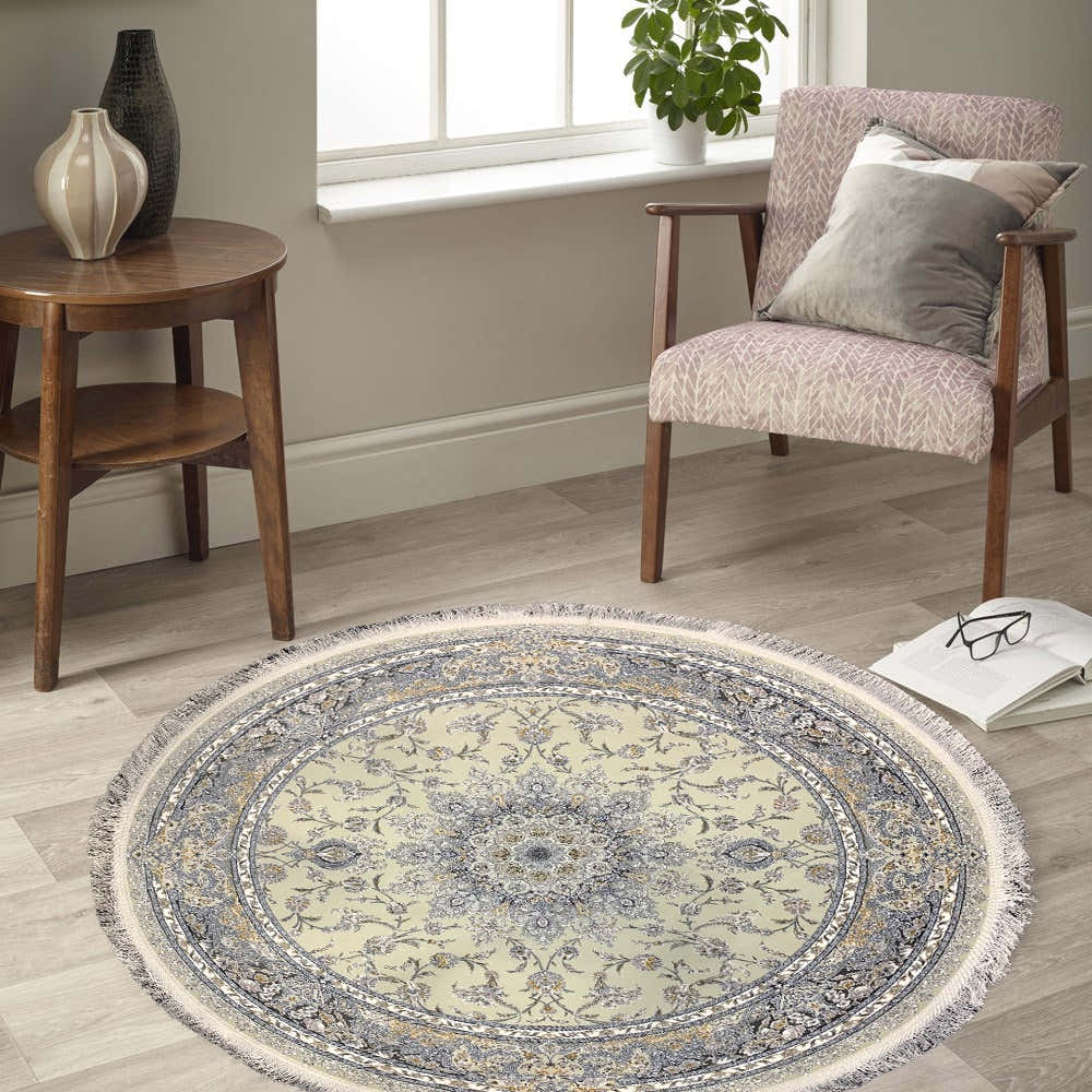 Tida 1200 Reed Persian Round Rug - GLARA HOME