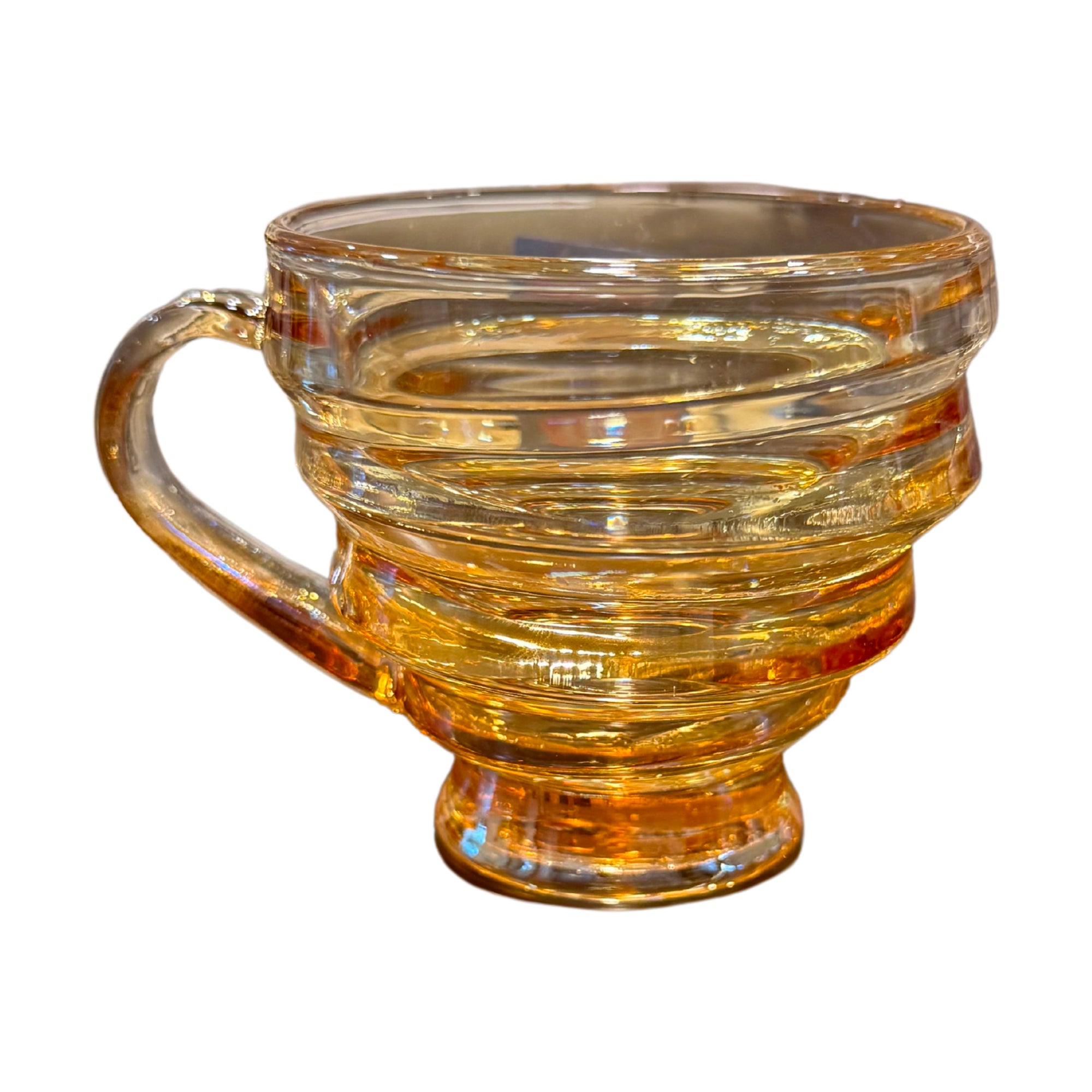 Crystal Spiral 190ml Glass Cup –  Elegant & Unique Design Set Of 6 Cups  (RTL-11)