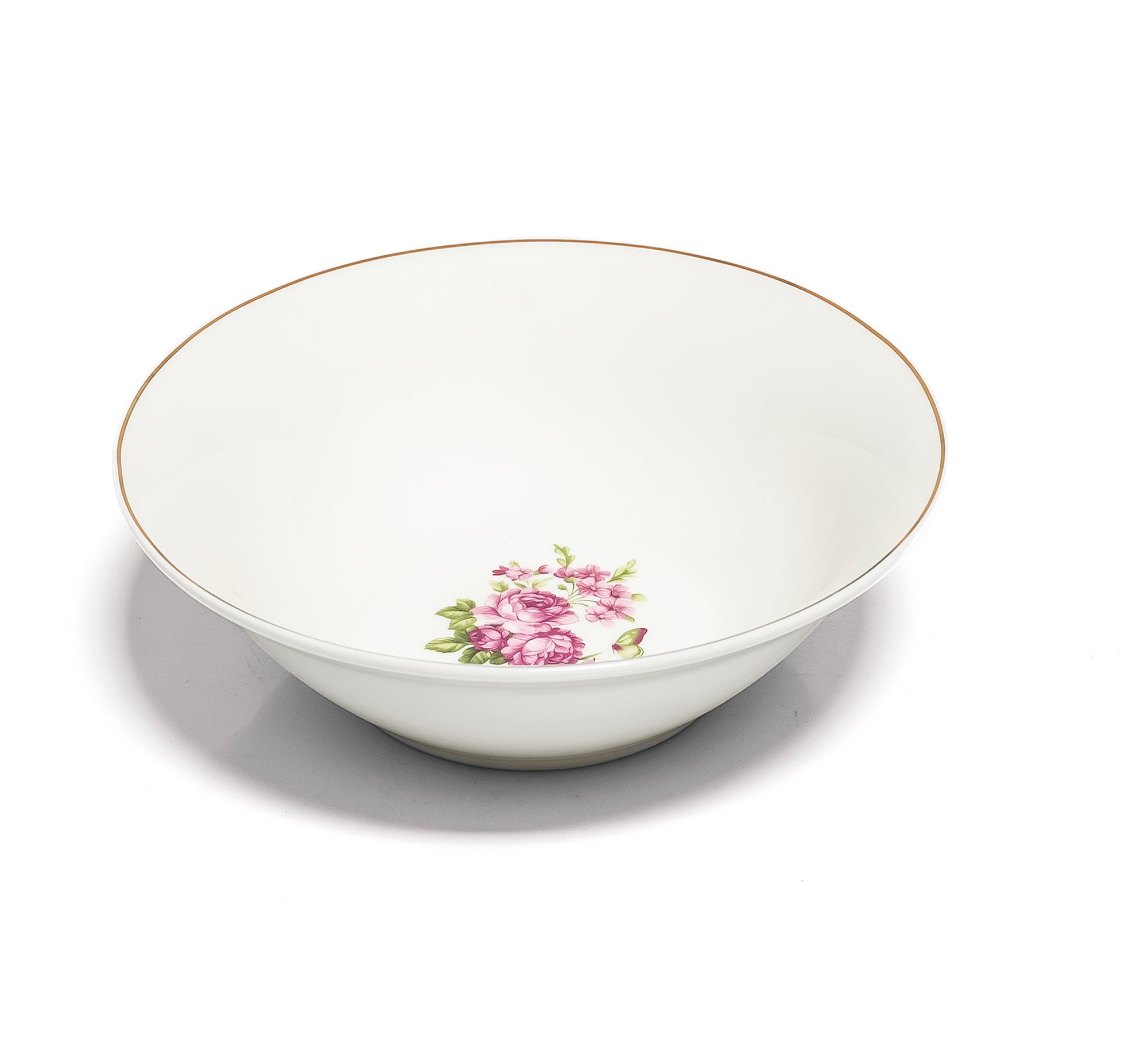 Vintage Rose 26-Piece Bone China Dinner Set – Elegant Floral Design with Gold Rim (SD-265) - GLARA HOME