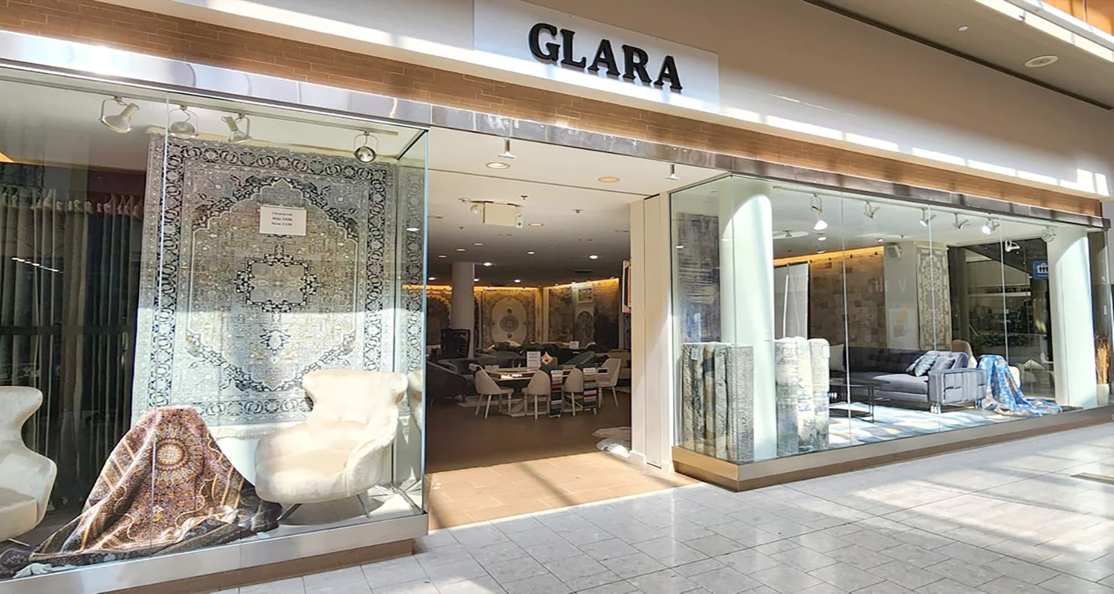 capilano mall north vancouver glara shop. glara home furniture and rugs. persian rug