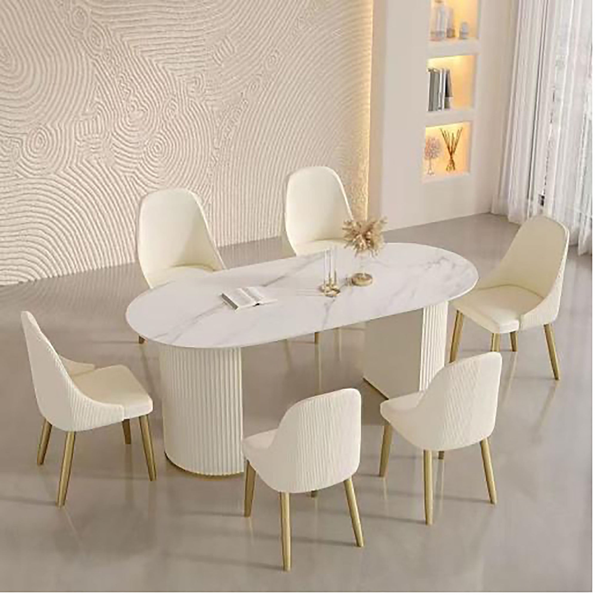 Elegante Modern Dining Table With 6 Chairs (MX-01)