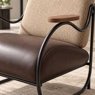 Textured beige back and upholstery edge.