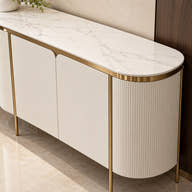 Pale ceramic top and rounded corner.