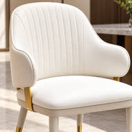 Channel-stitched curved back and upholstery.